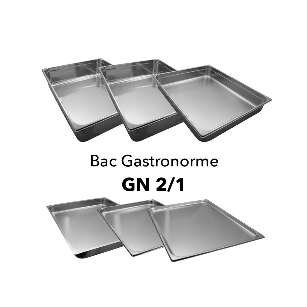Bac Inox GN 2/1 - Profondeur 200 mm pour Restaurateurs, Collectivités